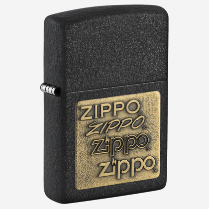 Brichetă 362 Black Crackle Gold Zippo Logo
