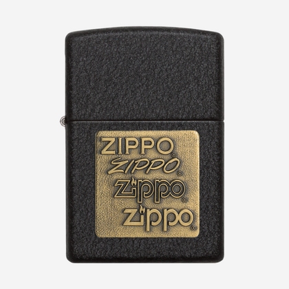 Brichetă Zippo Black Crackle Brass 362