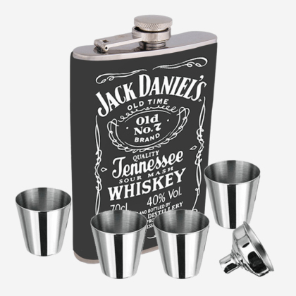 Фляга с 4 стаканами и лейка Jack Daniel's A19751
