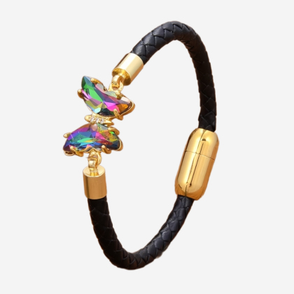 Brățară din piele Butterfly XQNI BR47