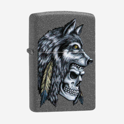 Brichetă 29863 211 Zippo Wolf Skull Feather Design