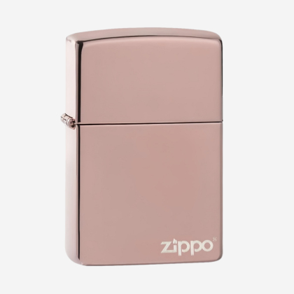 Brichetă 49190ZL High Polish Rose Gold Zippo Logo