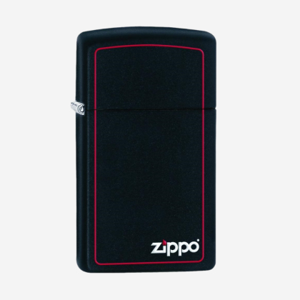 Brichetă 1618ZB Zippo Slim Black Matte with Red Border