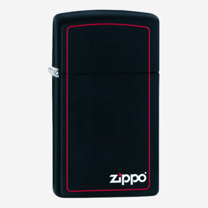 Brichetă 1618ZB Zippo Slim Black Matte with Red Border
