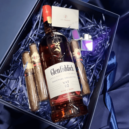 Gift Box Glenfiddich + Zippo + Bossner