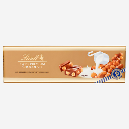 Ciocolată cu lapte și nuci Lindt Swiss Classic Gold Milk Hazelnut 300g