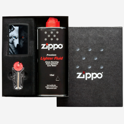 Подарочный набор Zippo Two Wolves Design