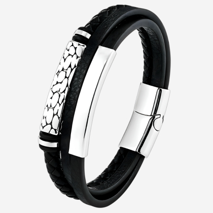 Brățară din piele TYO Steel BR71 (21,5 cm)