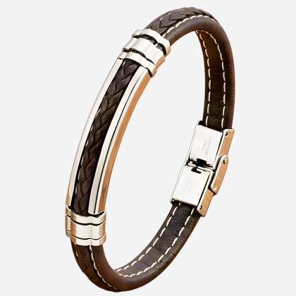 Кожаный браслет TYO Brown BR74 (21 см)