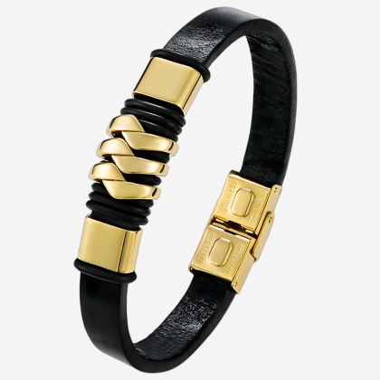 Brățară din piele TYO Two Layers BR76 (21,5 cm)