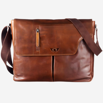 Geantă de umăr Messenger Greenburry Waxy Vintage Tobacco 1371-24