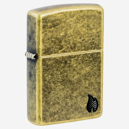 Brichetă 46400 29561 Zippo Armor Antique Brass Flame Design