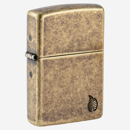 Зажигалка 46400 29561 Zippo Armor Antique Brass Flame Design